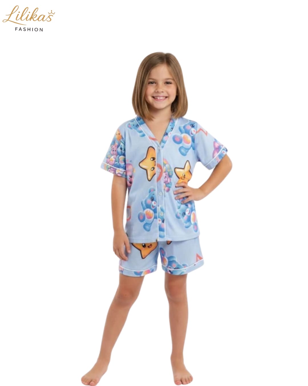 Pijama Infantil Azul Estampado