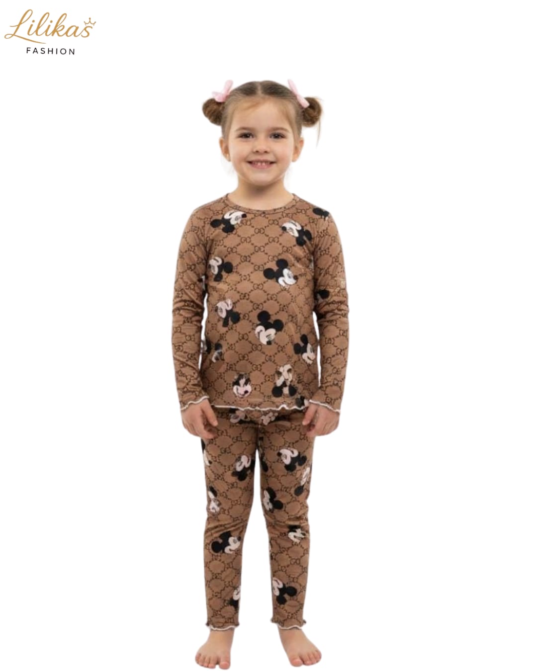 Pijama Infantil Ursinhos Marrom