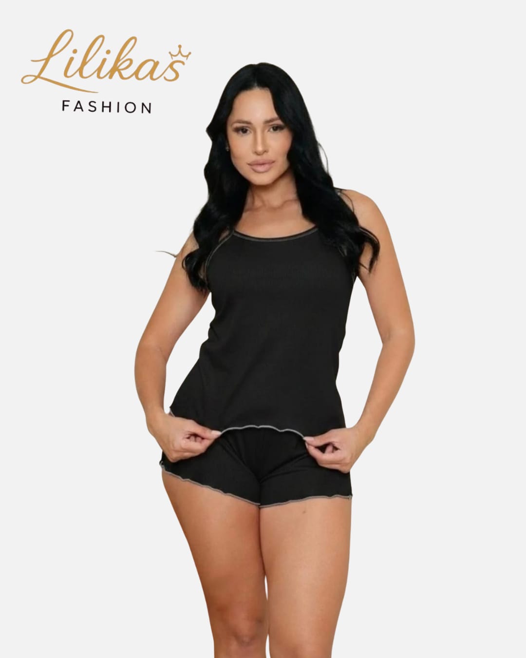 Shortdoll Viscolycra Preto